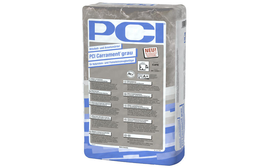 PCI Carrament® grijs – voor nog meer verwerkingscomfort en een grotere tijdsbesparing