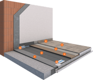 Terras met epoxydrainagelaag