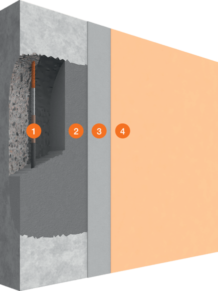 Betonreparatiesysteem met versterking